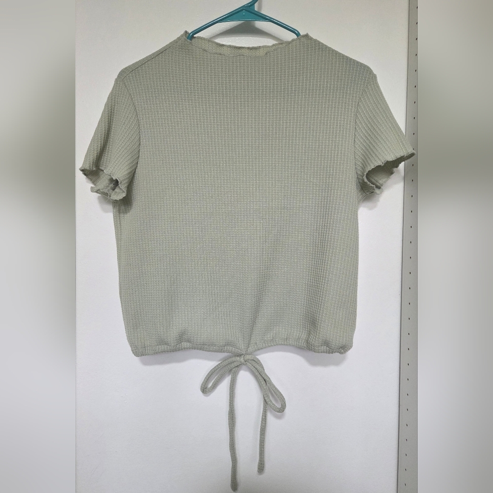 Women's Ribbed Knit Top - Light Green